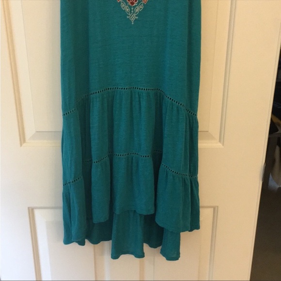 Sundance Catalog Linen Embroidered Boho Dress - Picture 4 of 7